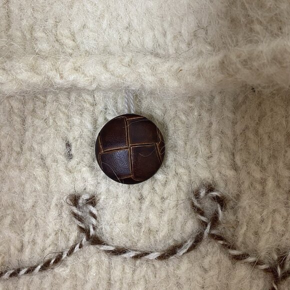 Artisan Handmade Wool Shoulder Bag • Earth Tons • Button Flap • Cottagecore - Picture 3 of 8